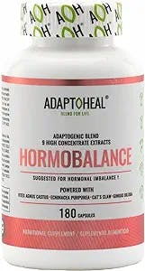 ADAPTOHEAL Hormobalance – Adaptogens Supplement for Female Hormonal System Balance - Vitex, Ginseng and Cat’s Claw – Vegan, Gluten and Dairy Free (180 Capsules / 700 mg)