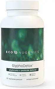 EcoNugenics GlyphoDetox Supplement - Safely Remove Glyphosate Pesticides and Agricultural Toxins - Kelp, Citrus Pectin, Algimate, Glycine - 60 Veggie Capsules