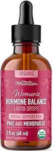 Hormone Balance Liquid Drops | With Stinging Nettle, Black Cohosh, Red Raspberry Leaf, Chasteberry & More | Menopause, Hot Flash, & PMS Relief Menstrual Herbal Support Tincture | Vegan Formula | 2oz