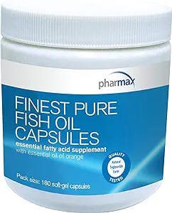 Pharmax Finest Pure Fish Oil Capsules | Supports Brain Function | 180 Capsules