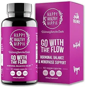 Go with The Flow - Hormone Balance for Women | PMS Relief Support | Menopause Supplements for Women | Estrogen & Mood Support | Hormonal Acne & Bloating Relief | Chasteberry & Dong Quai | Vegan, 60 Ct