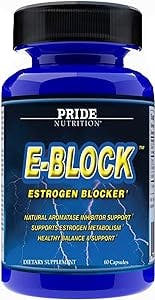 Estrogen Blocker for Men & Hormone Balance for Women- E-Block- Natural PCT Aromatase Inhibitor Anti Estrogen Acne Support Formula Post Cycle Therapy Supplement Plus DIM, Calcium-d-glucarate, Chrysin