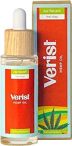 Verist Hemp Oil, Organic CO2 Extracted, Natural Hemp Oil, Dietary Supplement to Help Ease Stress, Support Sleep & Full Body Wellness, Measuring Dropper Included, 30ml