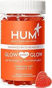 HUM Glow Sweet Glow Skin Supplement & Beauty Gummies for Hydrated Skin - Gummies for Smooth Lasting Glowing Skin (60 Vegan Gummies)