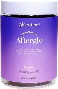 Glotrition Afterglo Gummies - Beauty Supplement with Vitamin A, Vitamin C, and Vitamin E for Radiant Skin - Smoothes Skin and Increases Skin Elasticity - 60 Gummies