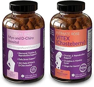 Save 10% on Myo-Inositol & D-Chiro Inositol 40:1 Blend & Vitex Chasteberry Supplement for Women Bundle