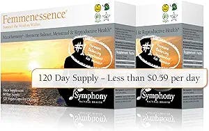 Femmenessence MacaHarmony – Scientifically Proven to Support Natural Hormone Balance for Women, Regular Menstrual Cycle PMS Acne Mood Fertility Supplement 240 Organic Maca Root Capsules, 120-day count