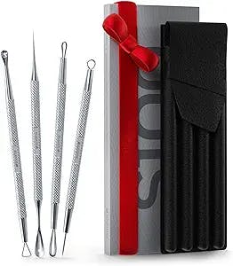 Suvorna Skinpal S100 Pimple Popper Tool Kit, Milia Remover, Lancet for Facial Extraction, Whitehead Extractor Tool, Comedone Extractor, Blackhead Remover Tool, Acne Needle Tool & Cyst Removal Tool.