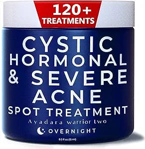 AYADARA Cystic Acne Spot Treatment, 120+ Treatments, Overnight Cystic Acne Treatment for Hormonal and Severe Acne, Overnight Results on Stubborn Acne Spots & Blemishes