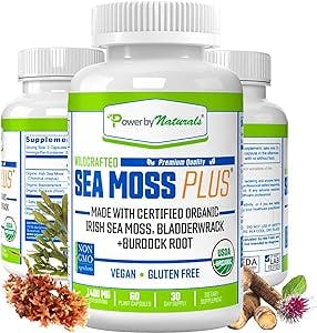 Sea Moss Plus Bladderwrack and Burdock Root Capsules: Pop Your Way to Clear