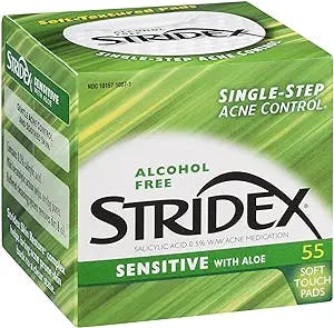 Stridex Single-Step Acne Control Sensitive with Aloe - The Ultimate Acne Ki