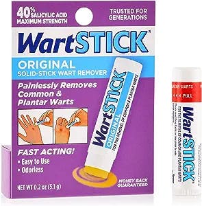WartStick Maximum Strength Salicylic Acid Solid-Stick Common and Plantar Wart Remover 0.2 Oz