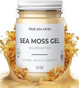 TrueSeaMoss Wildcrafted Irish Sea Moss Gel – Nutritious Organic Raw Seamoss Rich in Minerals, Proteins & Vitamins – Antioxidant Health Supplement, Vegan-Friendly Made in USA (Original, Pack of 1)